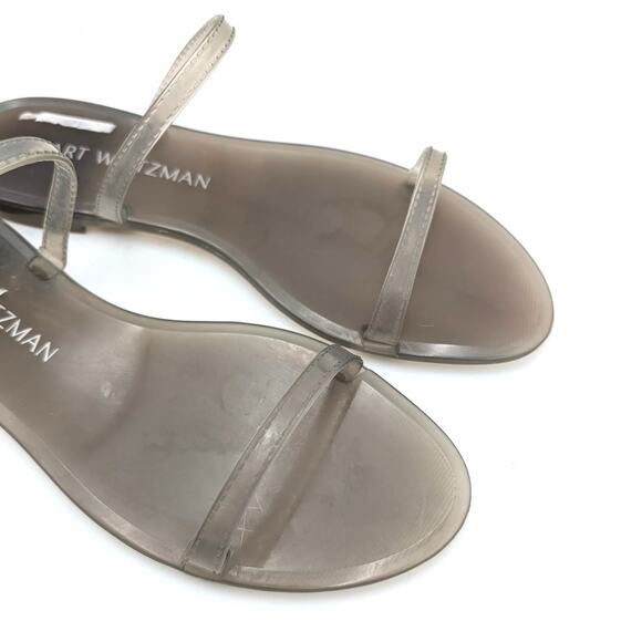 Stuart Weitzman Sawyer Slide Sandals Slip-On Women's Grey Size US9B EU39.5 - Picture 12 of 13